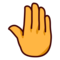 Raised Back of Hand emoji on Emojidex